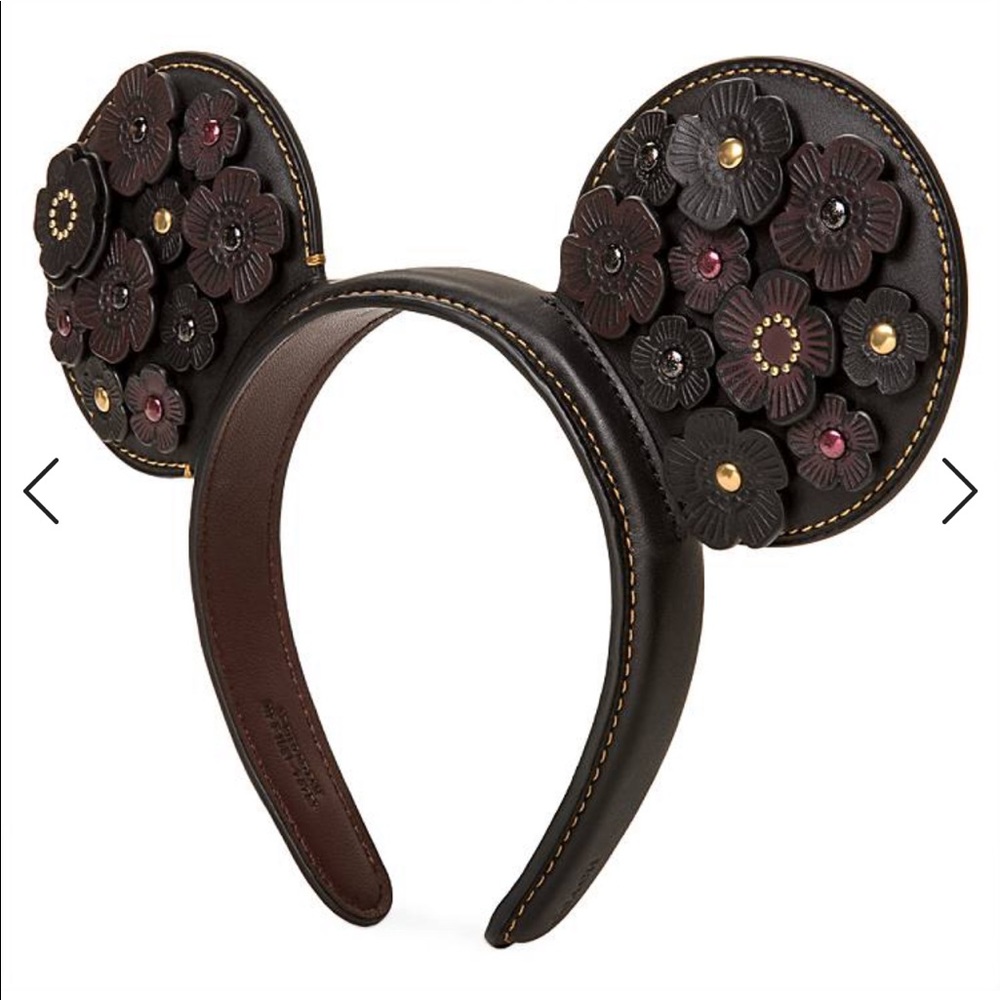 Minnie Mouse leather ear headband by COACH
